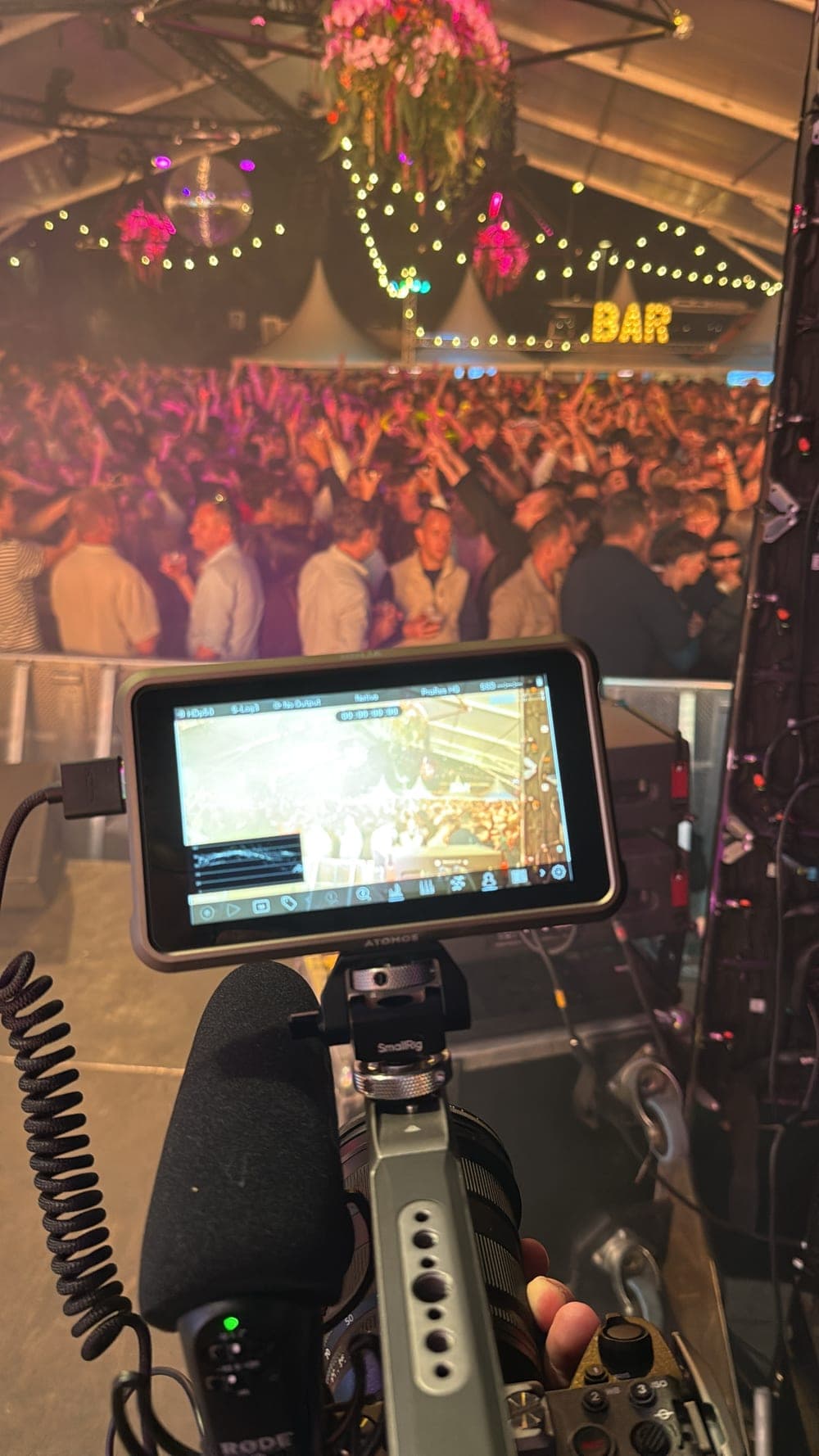 Daeco Media behind the scenes — filming a live event
